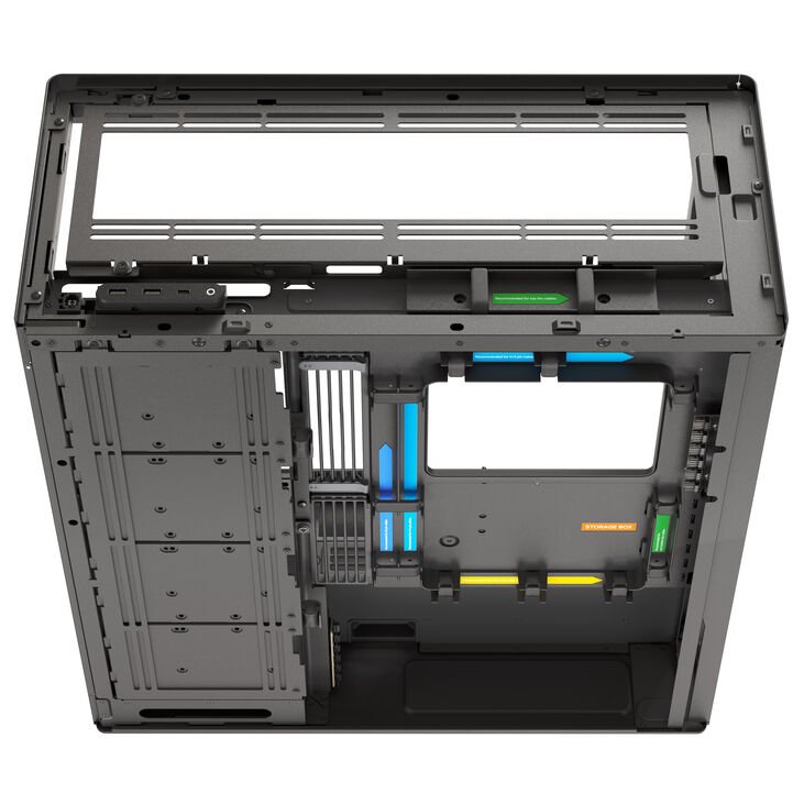 HAVN HS 420 VGPU PC-Gehäuse, Midi-Tower, E-ATX, Tempered Glass, PCIe 5.0 Riser Kabel - schwarz image number 6