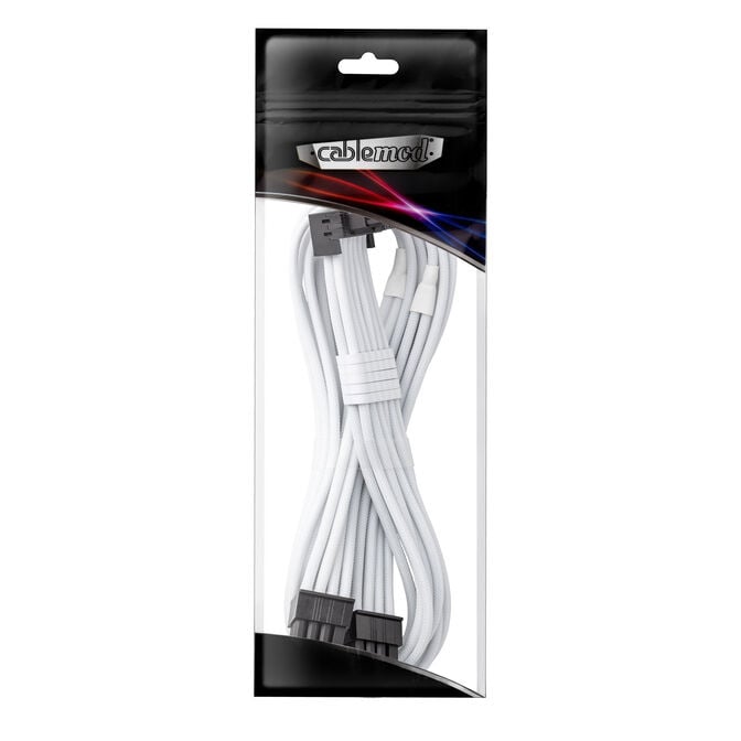 CableMod C-Series Pro Anschlusskabel - Variante A, 90&deg;, 16-Pin zu 2x 8-Pin PCIe, wei&szlig; image number 2