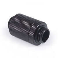 Alphacool ES D-Plug, 25.5mm, G1/4 IG to G1/4 IG - Deep Black