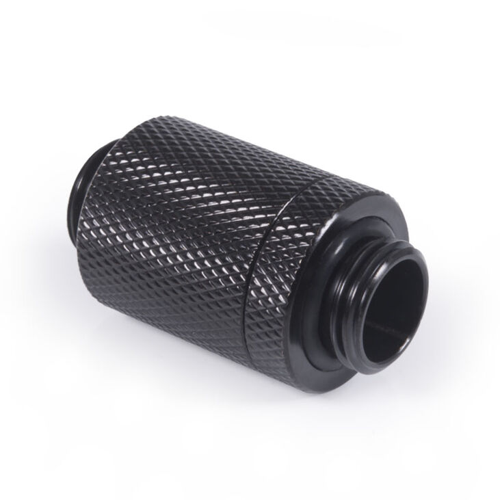 Alphacool ES D-Plug, 25.5mm, G1/4 IG to G1/4 IG - Deep Black image number 0