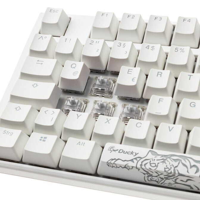 Ducky One 3 Classic Pure White Gaming Keyboard, RGB LED - MX-Clear image number 4