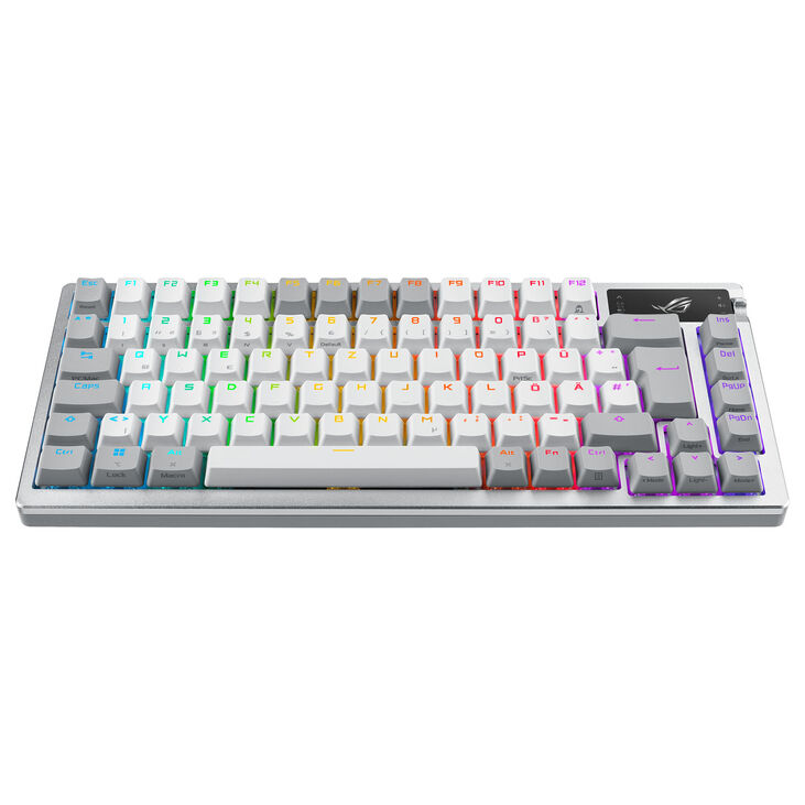 ASUS ROG Azoth Wireless Gaming Keyboard, Hot-Swap, OLED Display - ROG NX Switches, white image number 2
