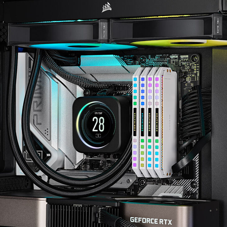Corsair Dominator Platinum RGB, DDR5-5600, Intel XMP 3.0, CL40 - 64 GB Dual-Kit, white image number 6
