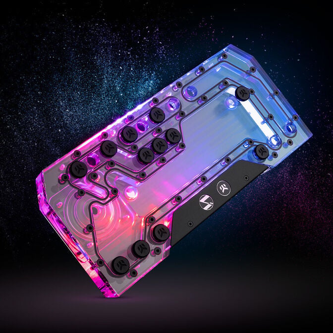 EK Water Blocks EK-Mana G2 PC-O11D EVO ARGB Distribution Plate, D5, D-RGB - Acrylic image number 3