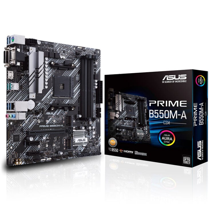 ASUS PRO B550M-C/CSM, AMD B550 motherboard, Socket AM4, DDR4 image number 0