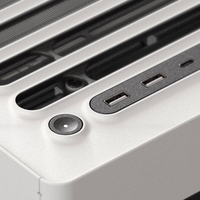 HAVN HS 420 VGPU PC Case, Mid Tower, E-ATX, Tempered Glass, PCIe 5.0 Riser Cable - White image number 6