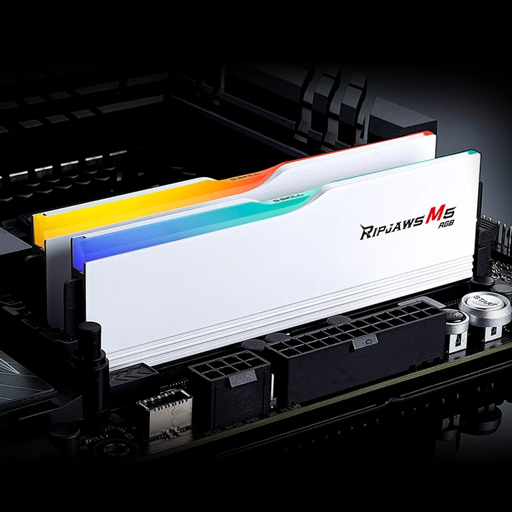 G.Skill Ripjaws M5 RGB DDR5-5200 RAM, CL40 - 96 GB Dual-Kit, weiß image number 3