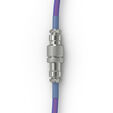 Glorious GMMK Coiled Cable Nebula, Spiral Keyboard Cable, USB-C/USB-A - Purple/Silver image number null