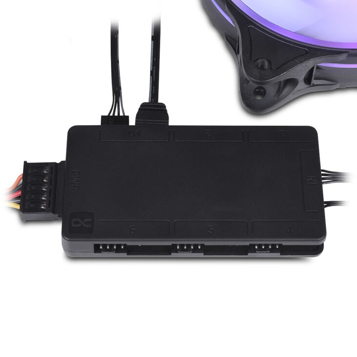 Alphacool Core 6x 4-Pin PWM/ARGB Hub/Splitter - schwarz image number 4