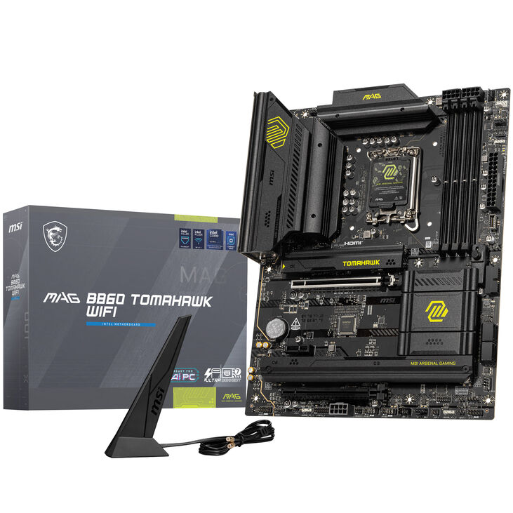 MSI MAG B860 Tomahawk WiFi Mainboard, Sockel LGA 1851, Intel B860, ATX, DDR5 image number 0