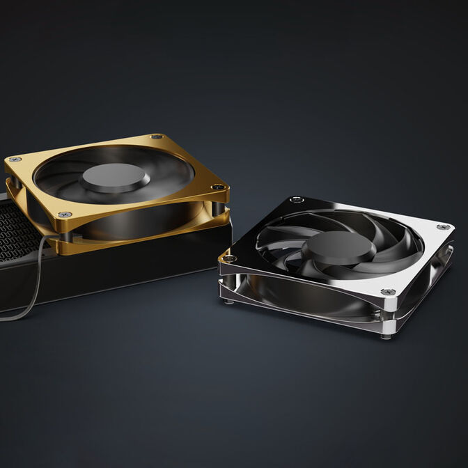 Alphacool Apex Stealth Metal Fan 120 mm, 2,000 RPM - chrome image number 6
