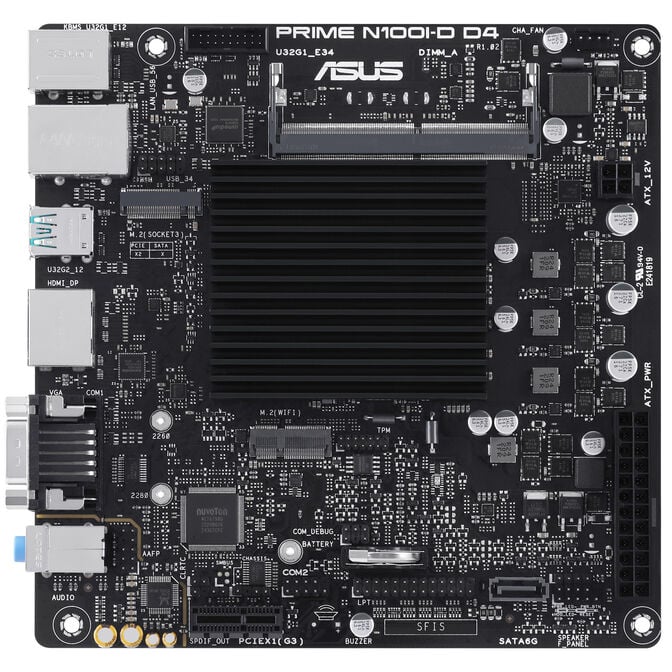 ASUS Prime N100I-D D4-CSM motherboard, Intel N100, Mini-ITX &ndash; DDR4 image number 2