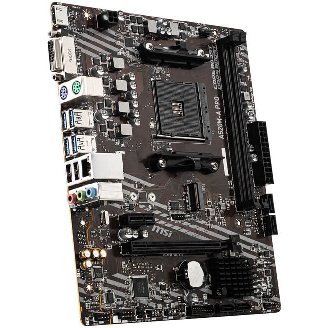 MSI A520M-A Pro Mainboard, Sockel AM4, AMD A520, Micro-ATX, DDR4 image number 1