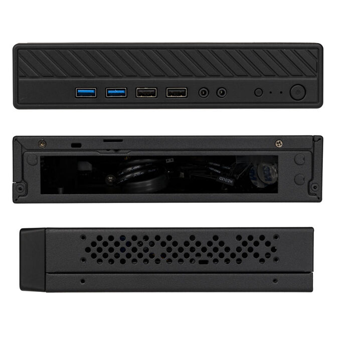 Akasa Cypher MX3 Thin Mini-ITX case, OEM - black image number 3