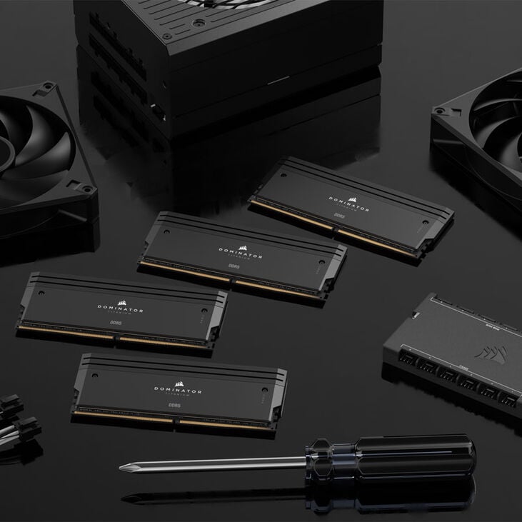 Corsair Dominator Titanium DDR5-6000 RAM, CL30, XMP - 64 GB Dual-Kit, schwarz image number 8
