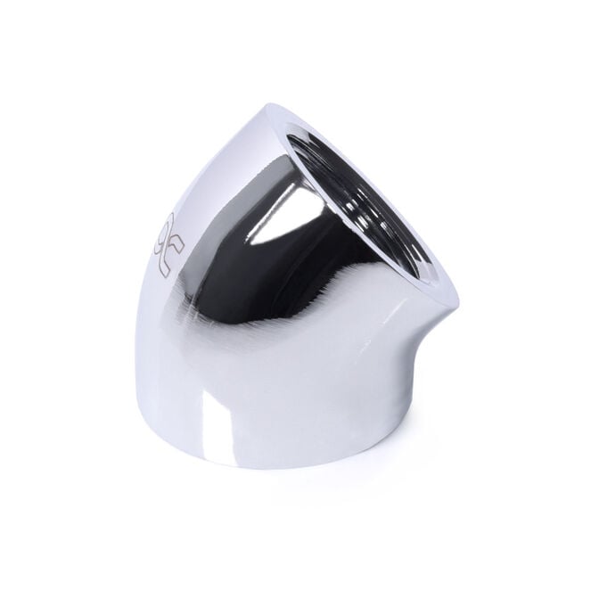 Alphacool 45 Grad G1/4 Zoll IG auf G1/4 Zoll IG, chrome image number 0