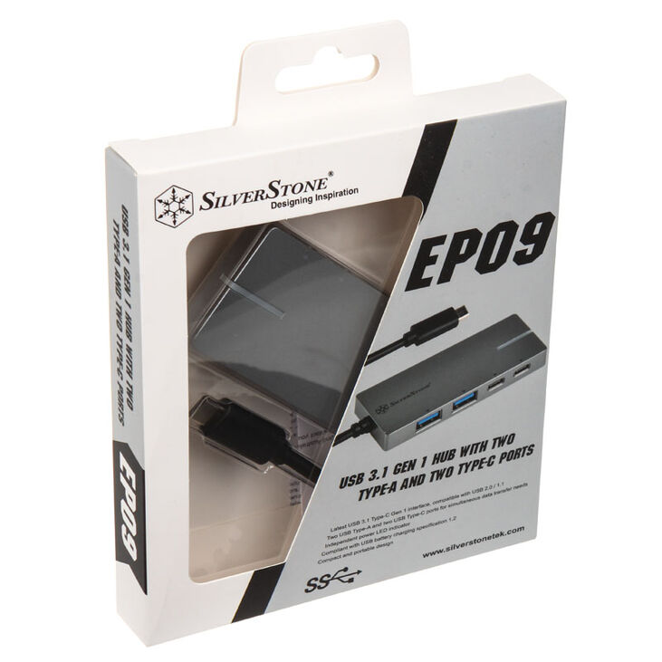 SilverStone SST-EP09C USB 3.1-C -Port - silber image number 3