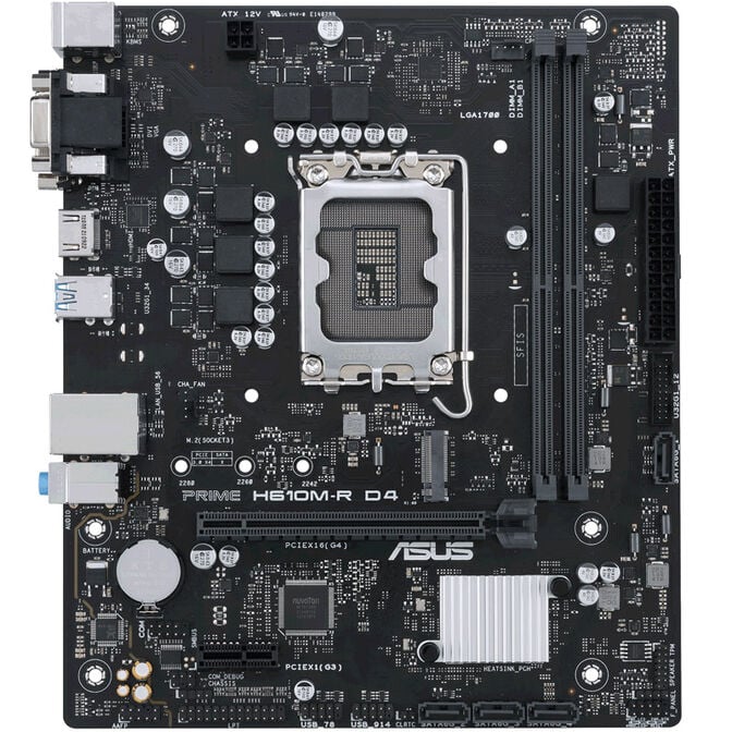ASUS Prime H610M-R D4-SI, Intel H610 Mainboard, Sockel 1700, DDR4 image number 2