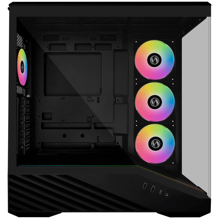 Lian Li Vector V100 PC-Gehäuse, Midi-Tower, ATX, RGB, Tempered Glass - schwarz image number 5