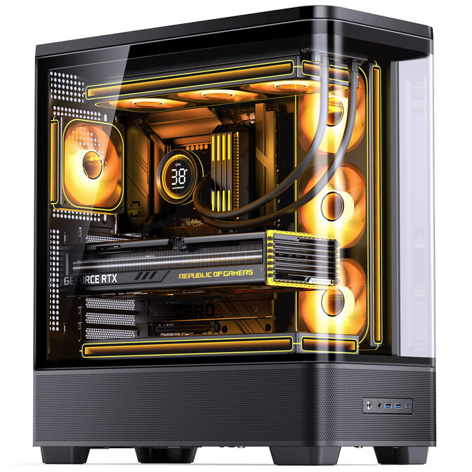 Jonsbo TK-5 PC-Geh&auml;use, Midi-Tower, ATX, Tempered Glass - schwarz image number 1
