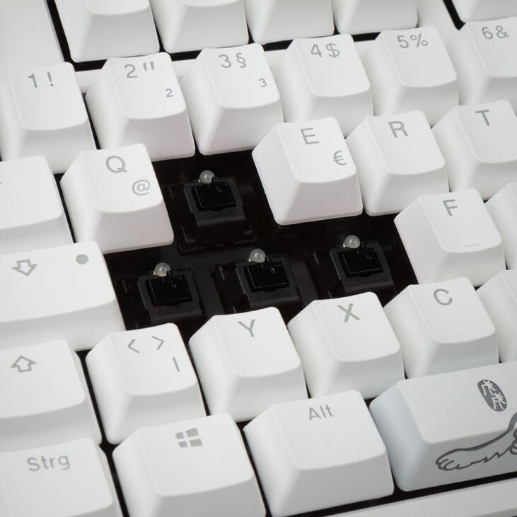 Ducky One 2 White Edition PBT Gaming Tastatur, MX-Black, weiße LED - weiß image number 8