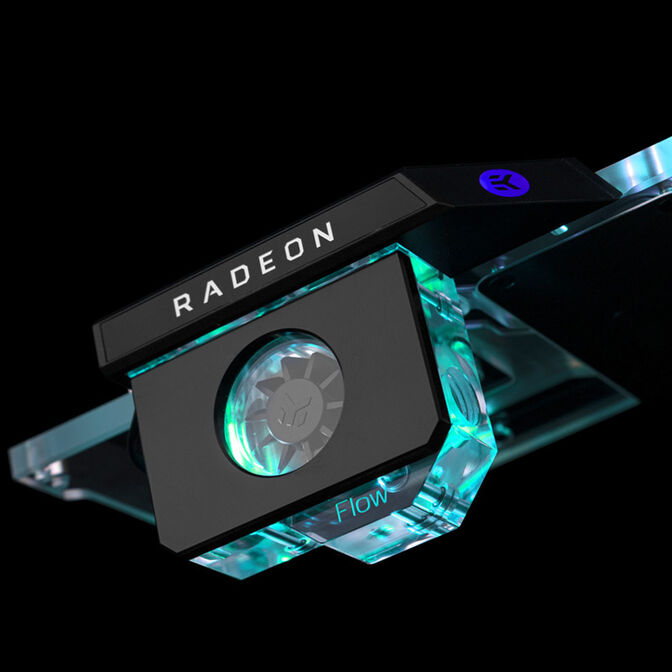 EK Water Blocks EK-Quantum Scalar Flowmeter Top-To-Bottom D-RGB - Black image number 4