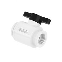 Barrow Ball Valve (10mm) G1/4 Inch Ball Valve, White - Black