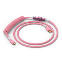 Glorious GMMK Coiled Cable Pixel Pink, Spiral Keyboard Cable, USB-C/USB-A - Pink