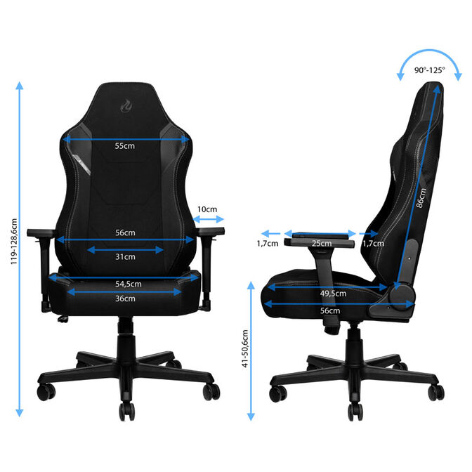 Nitro Concepts X1000 Gaming Stuhl - Stealth Black image number 1