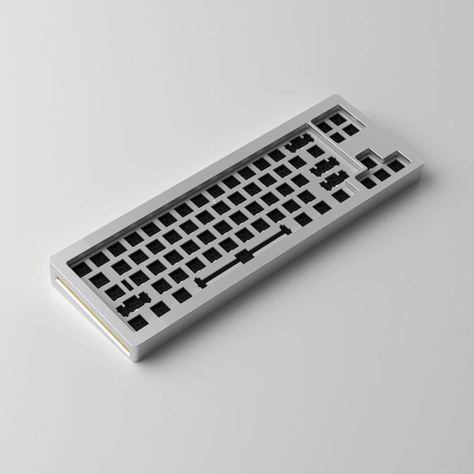 Akko MonsGeek M7 VIA Barebone Gaming-Tastatur, 65%, Hot-Swap-f&auml;hig, RGB, ANSI-Layout - silber image number 1