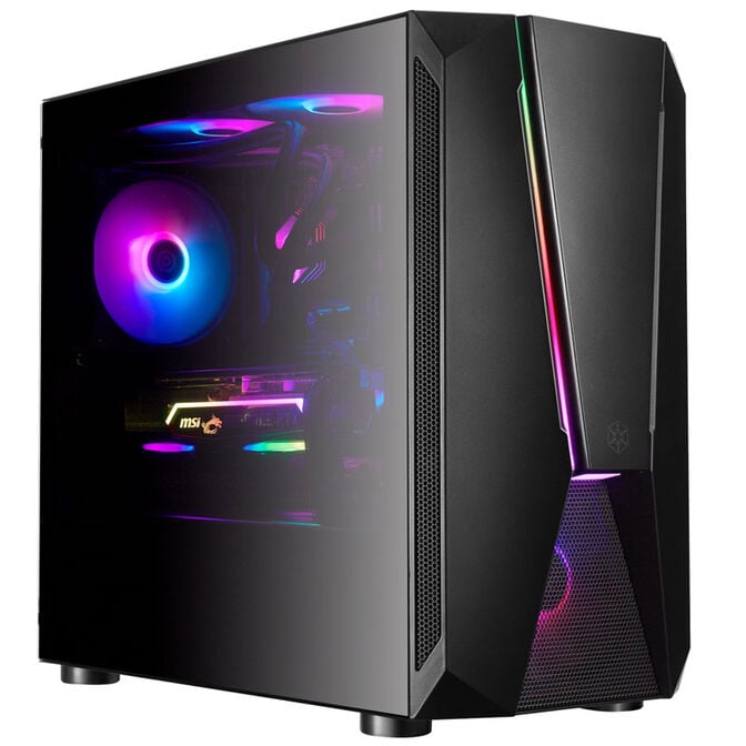 SilverStone Fara V1M Pro Micro-ATX Geh&auml;use, ARGB, Tempered Glass - schwarz image number 9