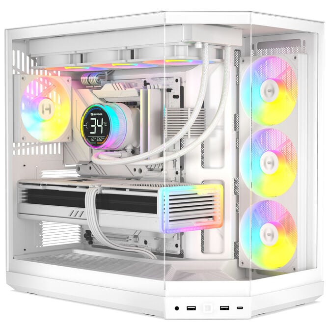 HYTE Y50 Midi Tower - Snow White image number 1