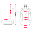 Next Level Racing PRS1 Performance Reclining Sim Racing Sitz image number null