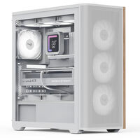 Aerocool D501A PC-Gehäuse, Midi-Tower, ATX, Tempered Glass - weiß