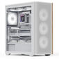 Aerocool D501A PC case, Mid Tower, ATX, Tempered Glass - white