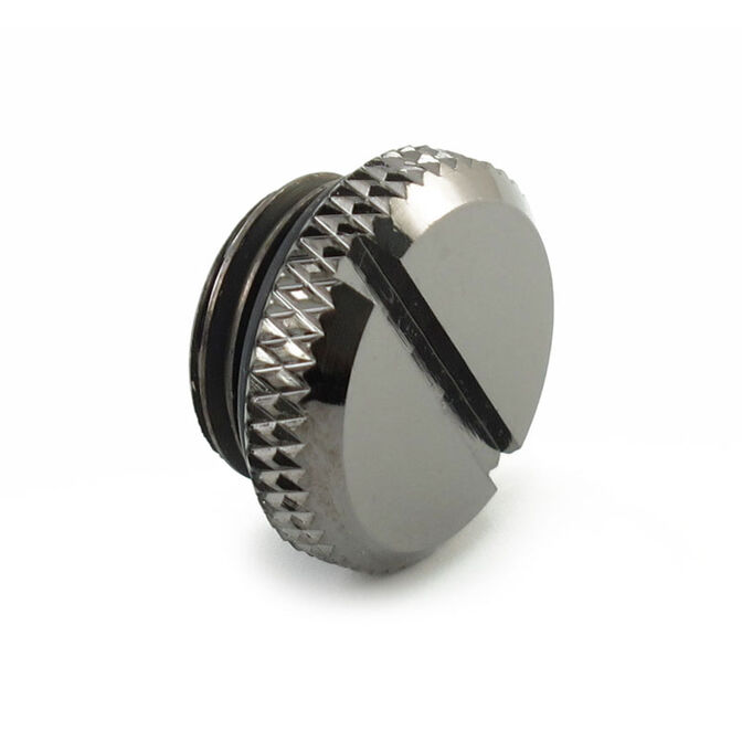 XSPC G1/4 inch Threaded Plug V2 - 10 Pack, Black Chrome image number 1