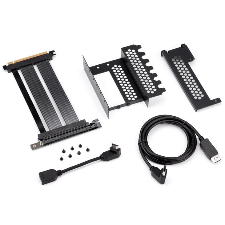 CableMod Vertical PCI-e Bracket PCI-e 4.0 Edition, HDMI + DisplayPort - black image number 1