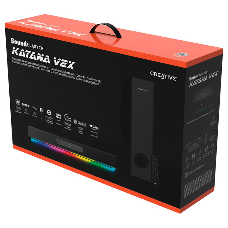 Creative Sound BlasterX Katana V2X Soundbar - black image number 5