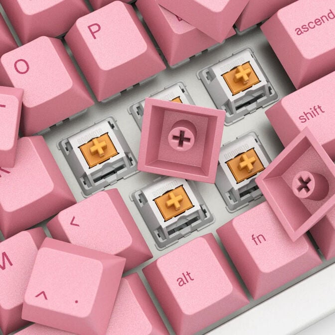 Glorious GPBT Keycaps - Pink Grapefruit image number 4