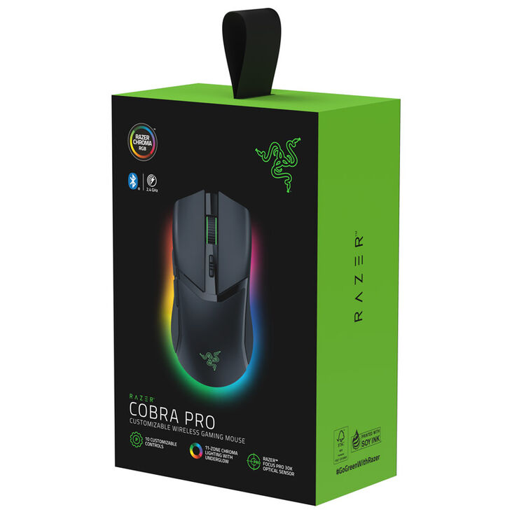 Razer Cobra Pro Gaming Mouse, USB/Bluetooth - black image number 9