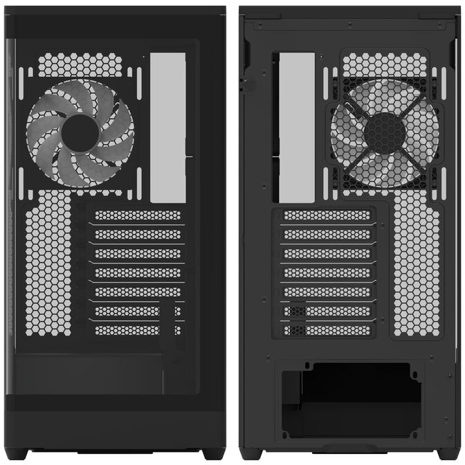Aerocool P500A PC-Geh&auml;use, Midi-Tower, ATX, Tempered Glass, RGB - schwarz image number 10