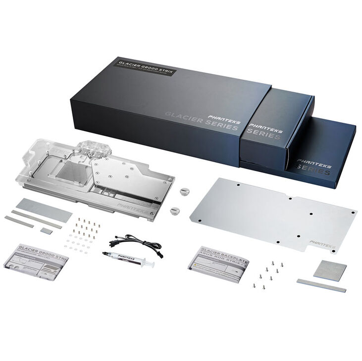 PHANTEKS Glacier G6000 STRIX GPU Water Block, ASUS RX 6800/6900 Strix/TUF, D-RGB - with Backplate, silver image number 5