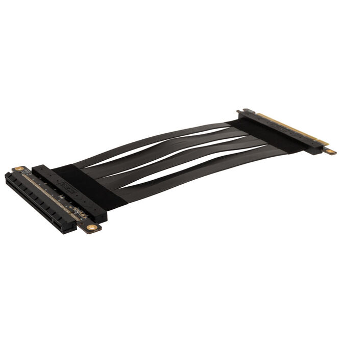 Akasa Riser Black X2 Mark IV, Premium PCIe 4.0 x16 Riser-Kabel, 20 cm - schwarz image number 1