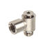 aqua computer Adapter 90 degrees G1/4 inch male to G1/4 inch female - rotatable, silver image number null