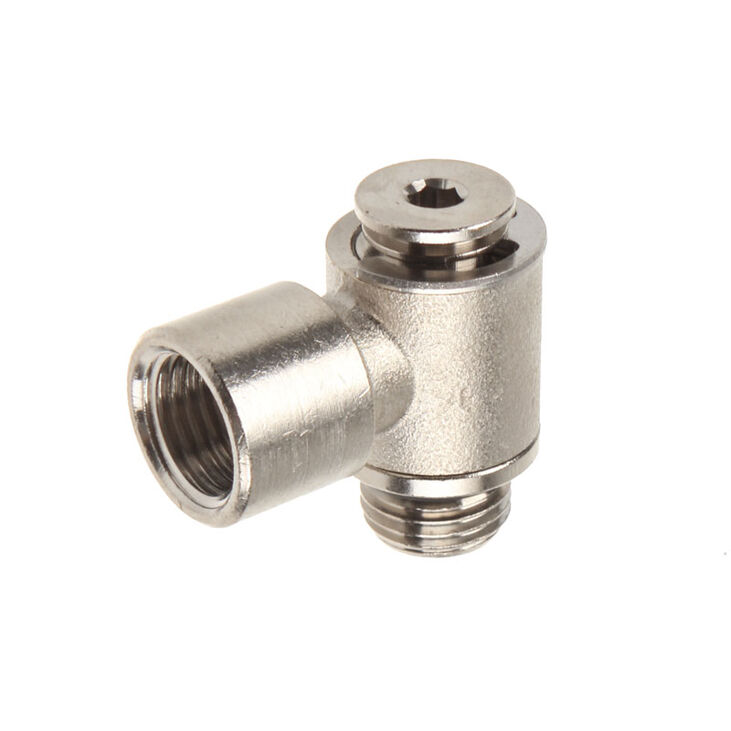 aqua computer Adapter 90 degrees G1/4 inch male to G1/4 inch female - rotatable, silver image number 0