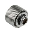 Alphacool HT connection straight G1/4 inch female thread to 16mm outer diameter hard tube - knurled, shiny silver image number null