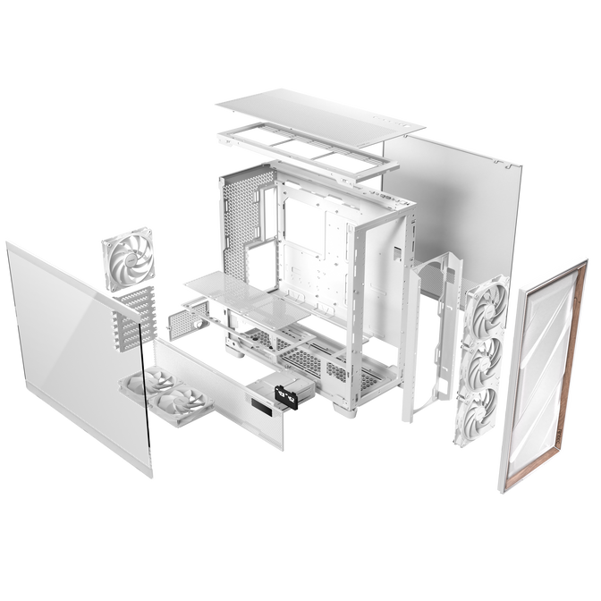 Antec Flux Pro PC Case, full tower, E-ATX, tempered glass &ndash; white image number 22
