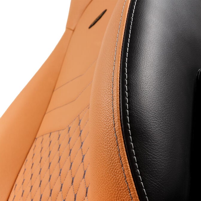 noblechairs ICON Echtleder Gaming Stuhl - cognac/schwarz image number 7