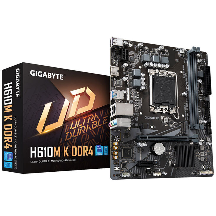 GIGABYTE H610M K DDR4 Mainboard, Sockel 1700, Intel H610, Micro-ATX, DDR4 image number 0