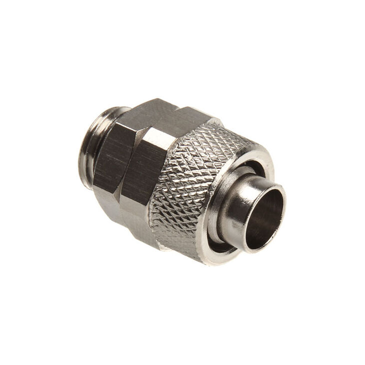 Connection straight G1/4 inch to 13/10mm - silver shiny image number 0
